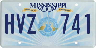 MS license plate HVZ741
