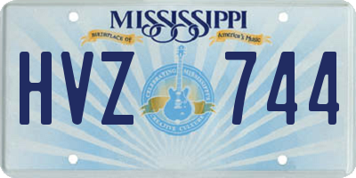 MS license plate HVZ744