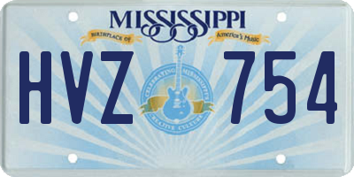 MS license plate HVZ754