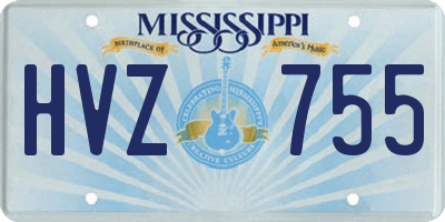 MS license plate HVZ755
