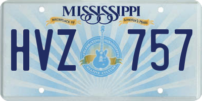 MS license plate HVZ757