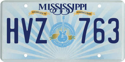 MS license plate HVZ763