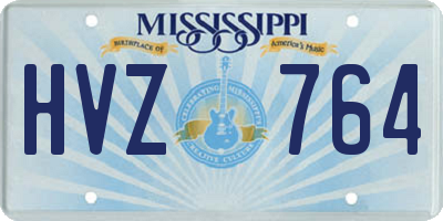 MS license plate HVZ764