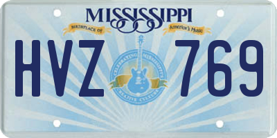 MS license plate HVZ769