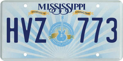 MS license plate HVZ773