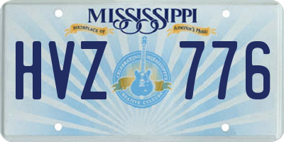MS license plate HVZ776