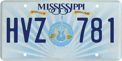 MS license plate HVZ781