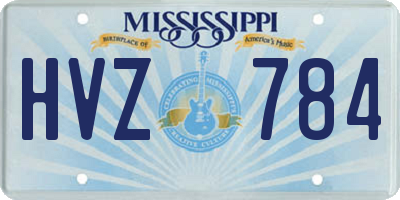MS license plate HVZ784