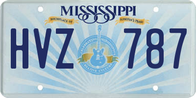 MS license plate HVZ787