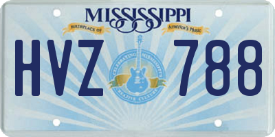 MS license plate HVZ788