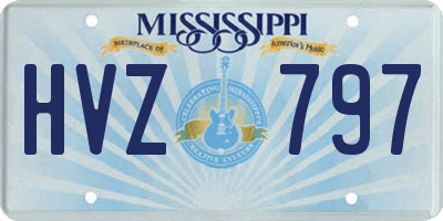 MS license plate HVZ797