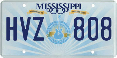 MS license plate HVZ808