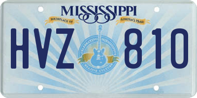 MS license plate HVZ810
