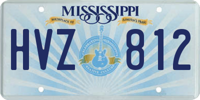 MS license plate HVZ812