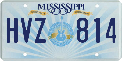 MS license plate HVZ814