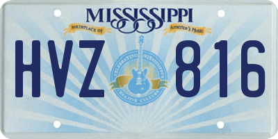 MS license plate HVZ816