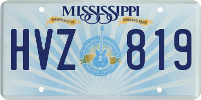 MS license plate HVZ819