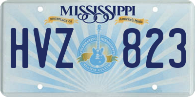 MS license plate HVZ823