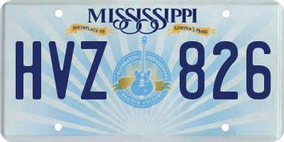 MS license plate HVZ826