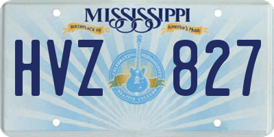 MS license plate HVZ827
