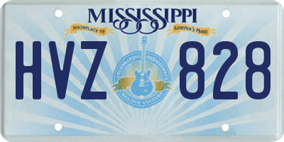 MS license plate HVZ828