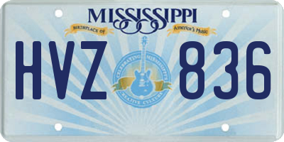 MS license plate HVZ836