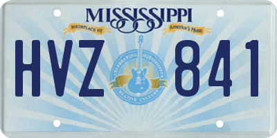 MS license plate HVZ841