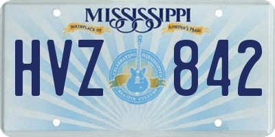 MS license plate HVZ842
