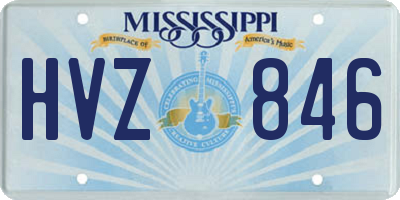 MS license plate HVZ846