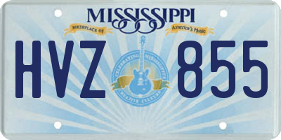 MS license plate HVZ855