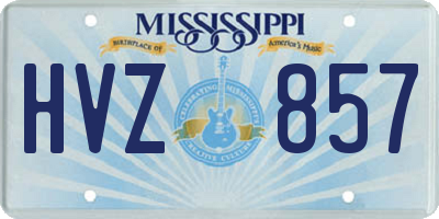 MS license plate HVZ857