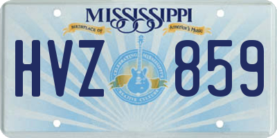 MS license plate HVZ859