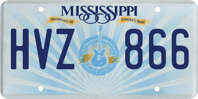 MS license plate HVZ866
