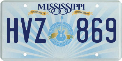 MS license plate HVZ869