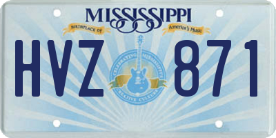 MS license plate HVZ871