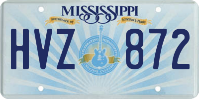 MS license plate HVZ872