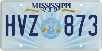 MS license plate HVZ873