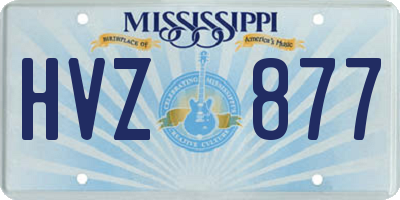 MS license plate HVZ877
