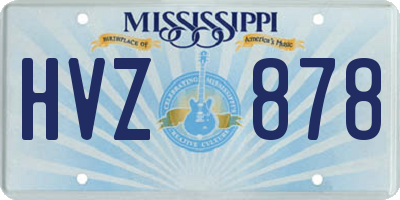 MS license plate HVZ878