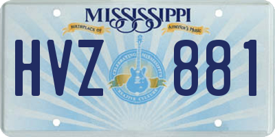 MS license plate HVZ881