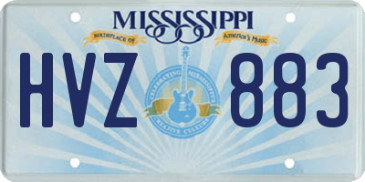 MS license plate HVZ883