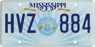 MS license plate HVZ884