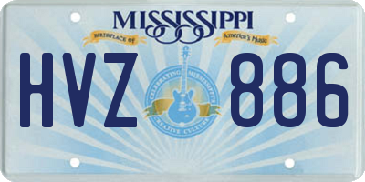 MS license plate HVZ886