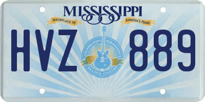 MS license plate HVZ889