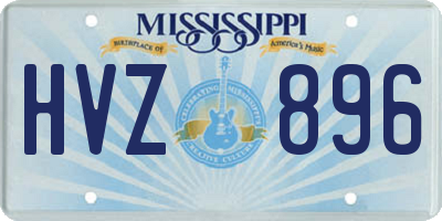 MS license plate HVZ896