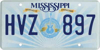 MS license plate HVZ897