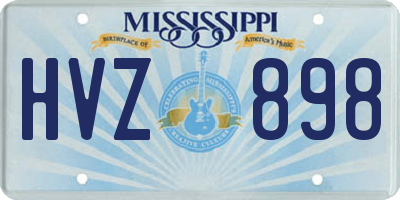 MS license plate HVZ898