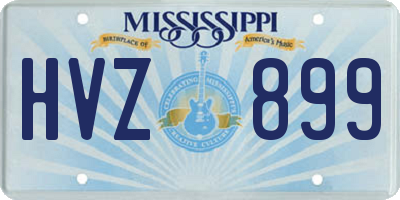MS license plate HVZ899