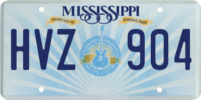 MS license plate HVZ904