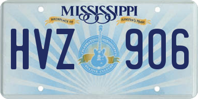 MS license plate HVZ906